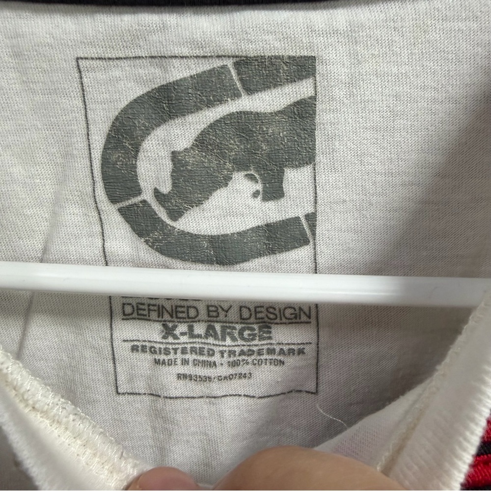 Ecko Unlimited White Short Sleeve Graphic Tee with Red & Black Accents - Picture 2 of 6